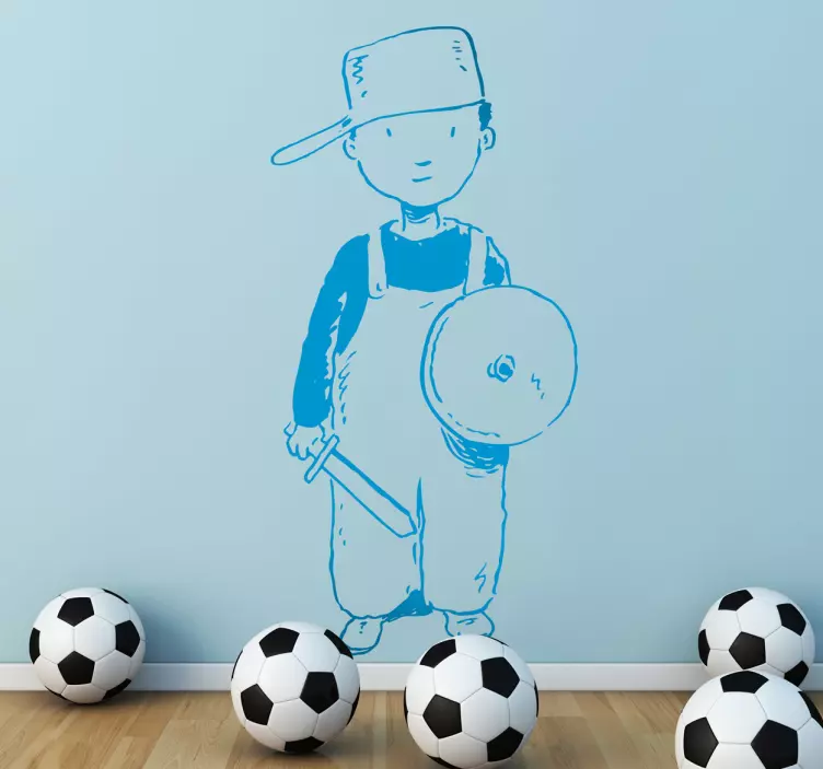Boy Dressed as Knight Sticker - TenStickers