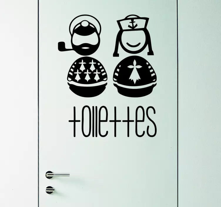 Breton toilet door sticker - TenStickers