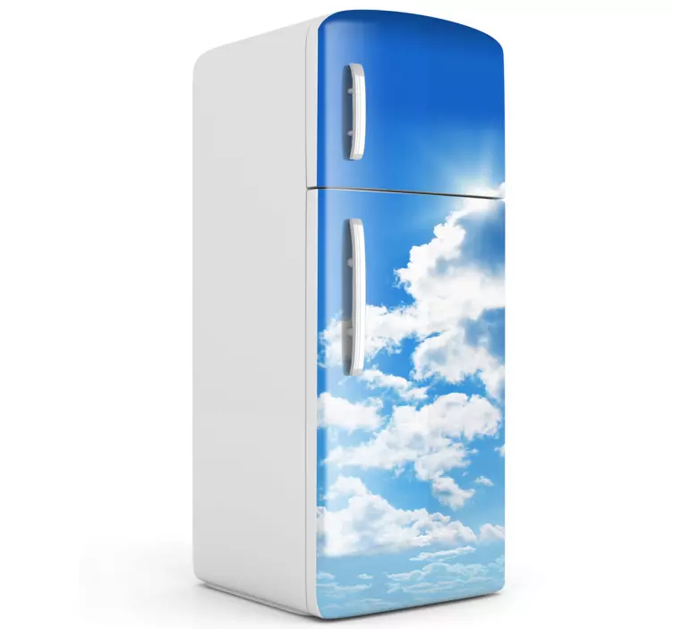 Bright Cloudy Sky Fridge Sticker - TenStickers