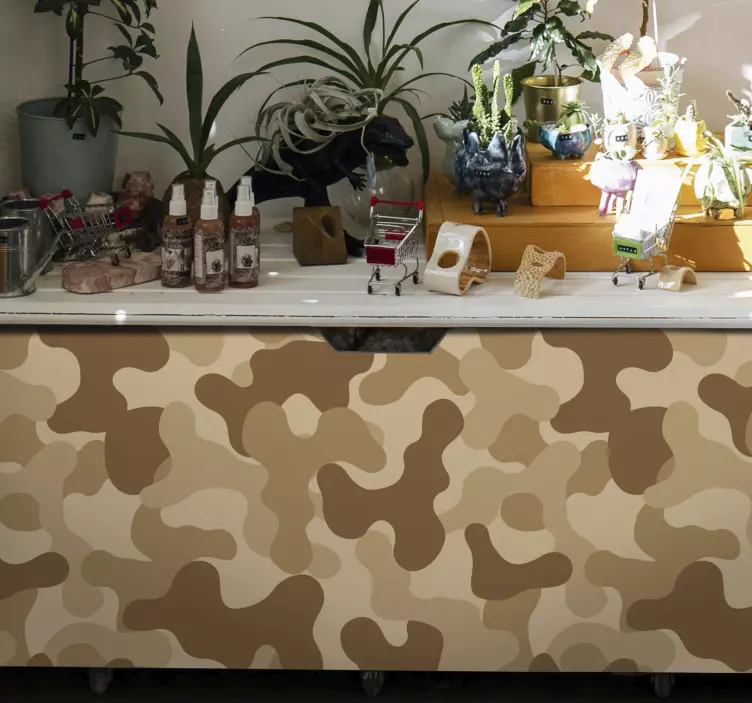 Brown camouflage vinyl print decal - TenStickers