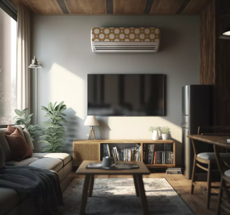 Brown polka dots  a.c vinyl sticker - TenStickers