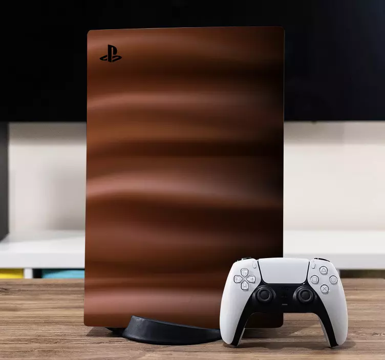 Brown playstation5 vinyl stickers - TenStickers