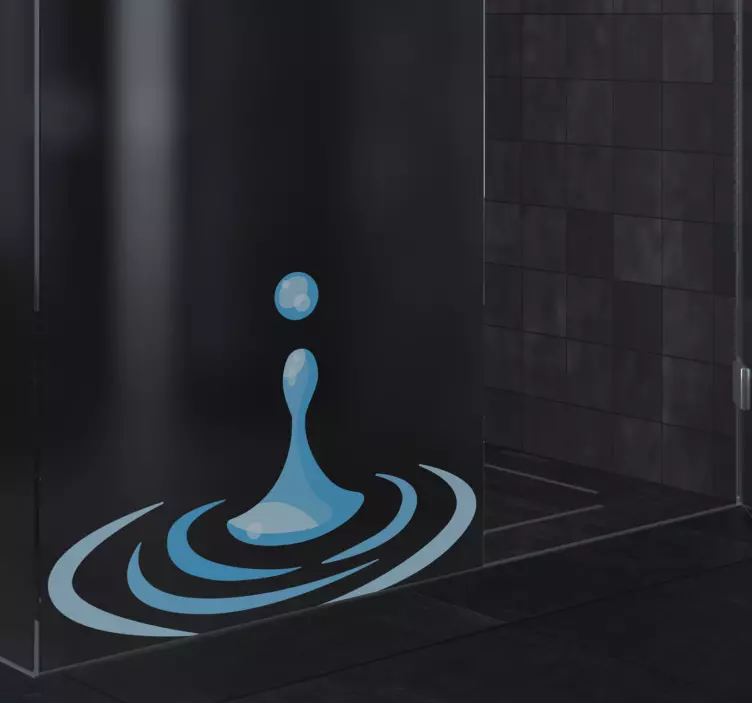 Bubble splash shower screen sticker - TenStickers