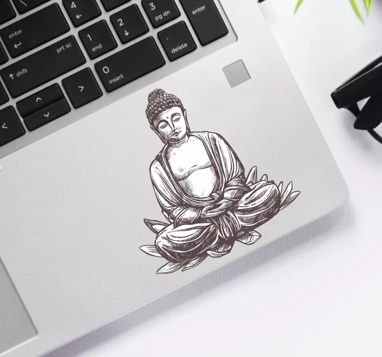Buddha Decorative Laptop Sticker - TenStickers