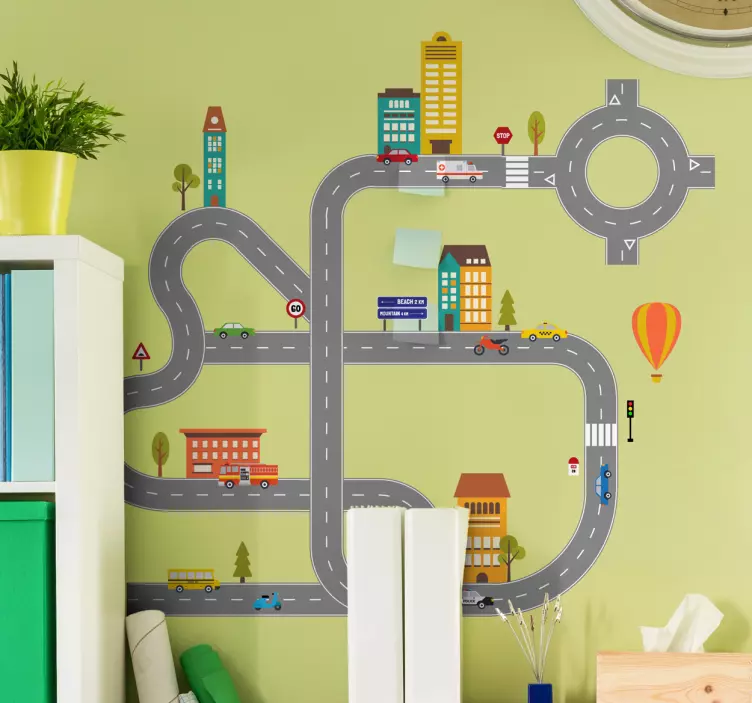 Build your road illustration sticker - TenStickers