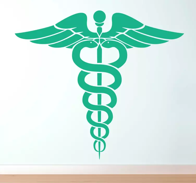 Caduceus Health Symbol Wall Sticker - TenStickers