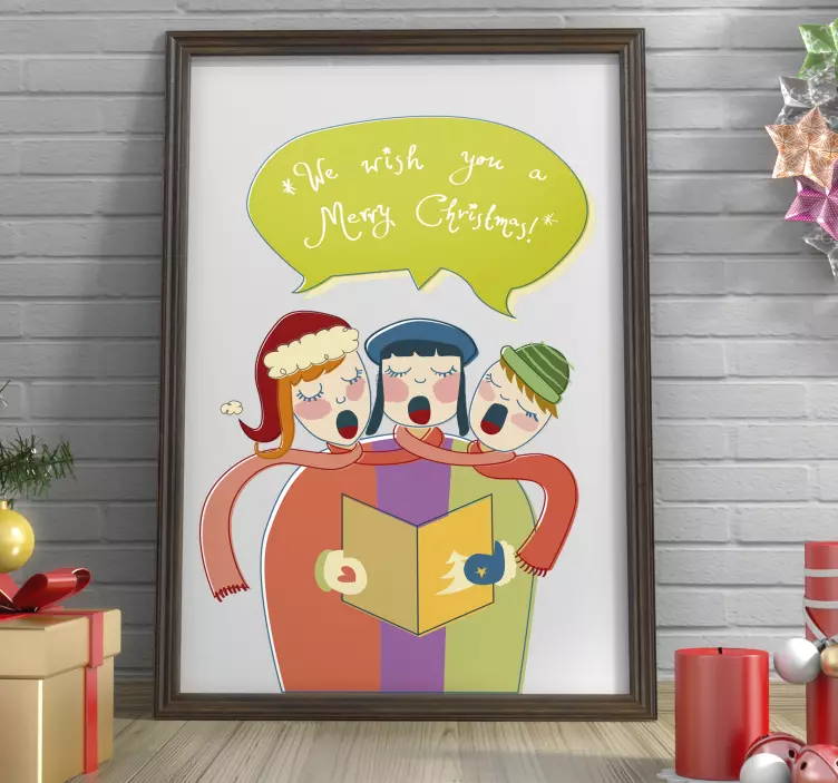 Carol Trio Christmas Sticker - TenStickers