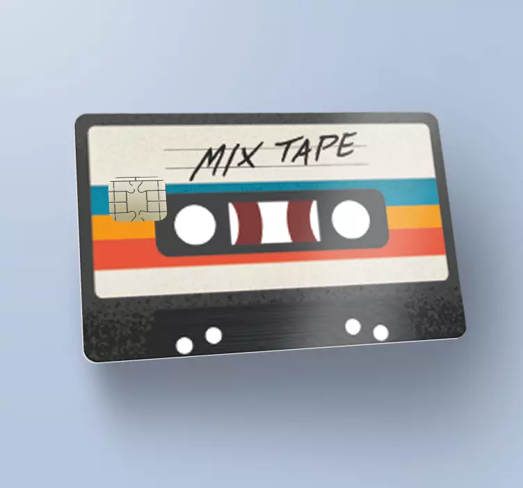Retro cassette credit card sticker - TenStickers