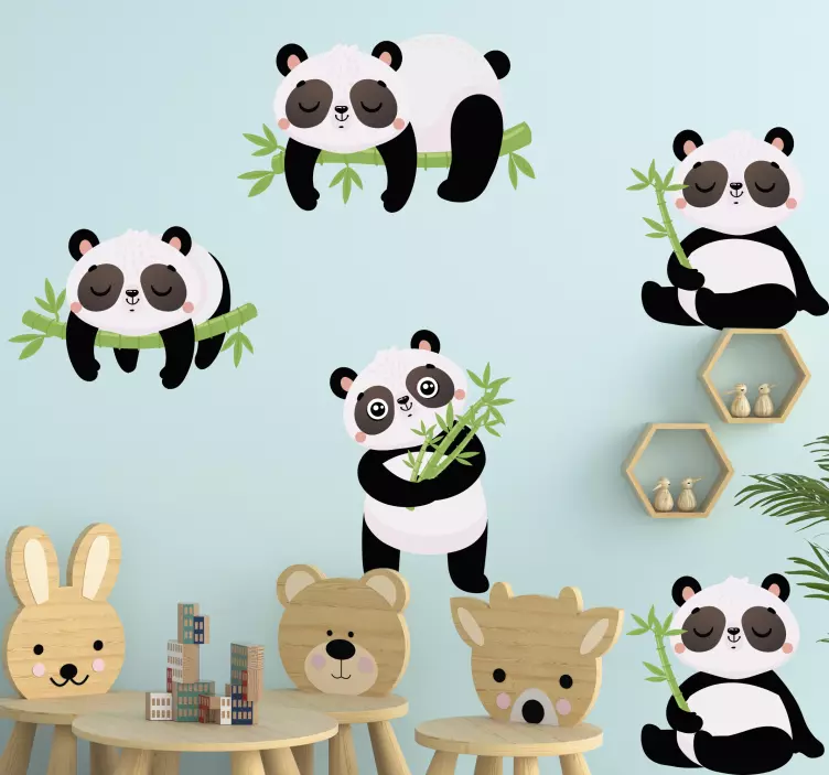 Cat sticker cute panda designs - TenStickers
