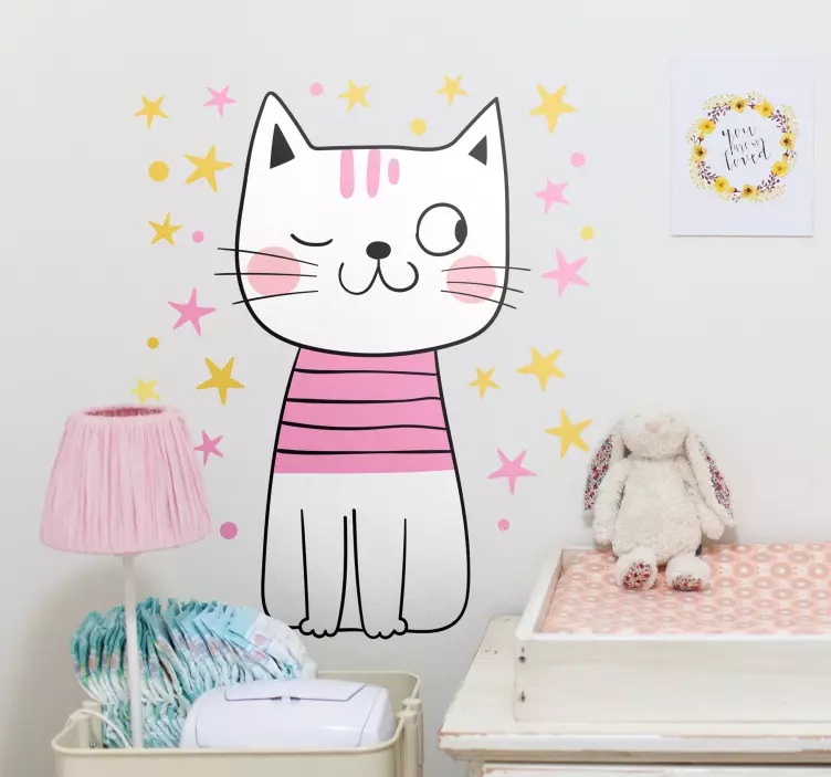 Cat sticker with delightful cat illustrations - TenStickers