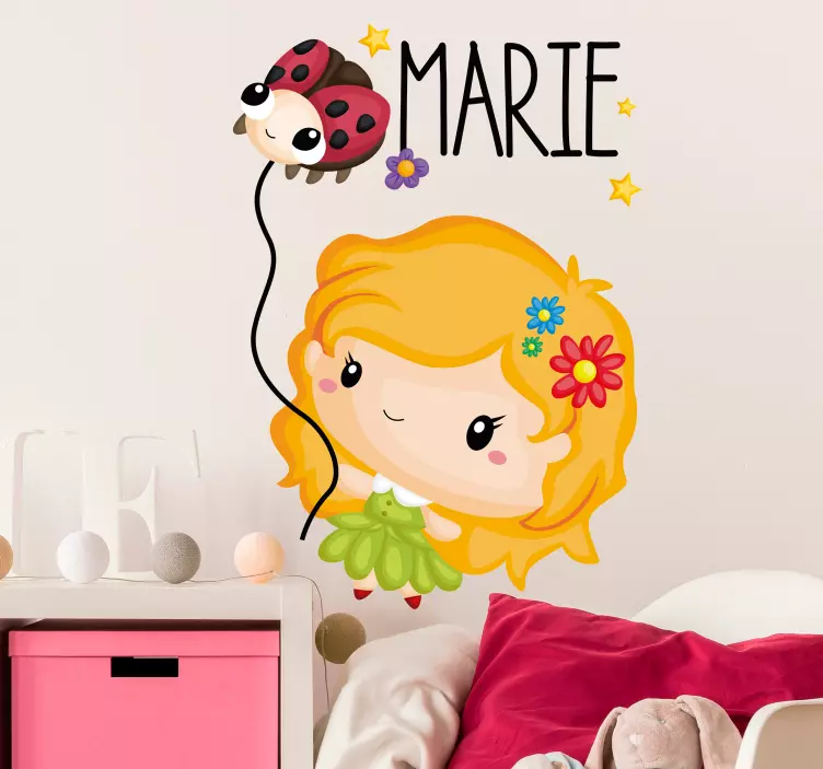 Cheerful Girl Balancing kid's sticker - TenStickers