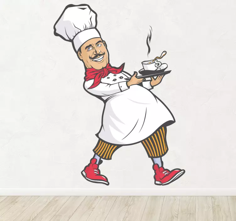 Chef waiter sticker - TenStickers