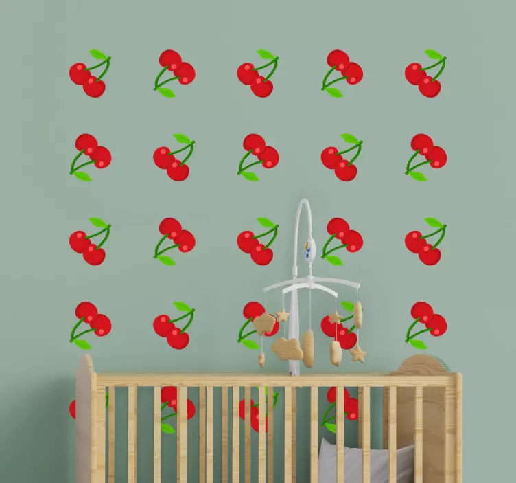 Cherry Confetti food sticker - TenStickers