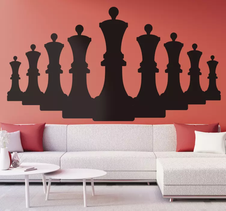 Chess queen figure board game decal - TenStickers