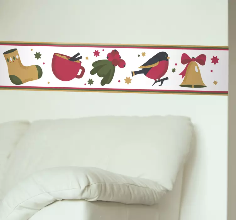 Christmas Decorations Strip Wall Sticker - TenStickers