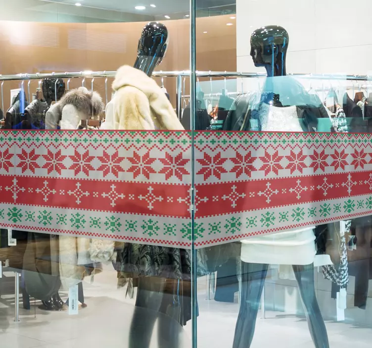 Christmas Pattern Window Sticker - TenStickers
