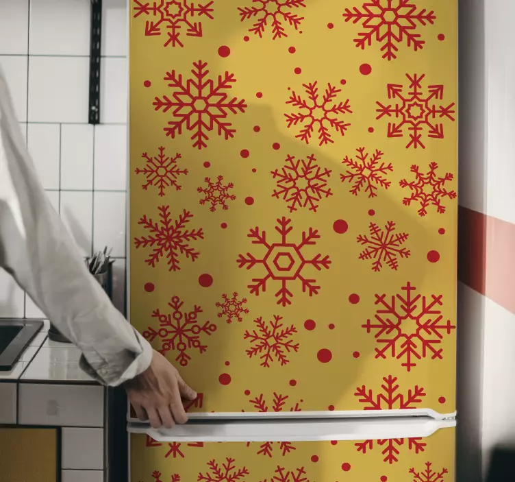 Christmas Snowflakes fridge sticker - TenStickers