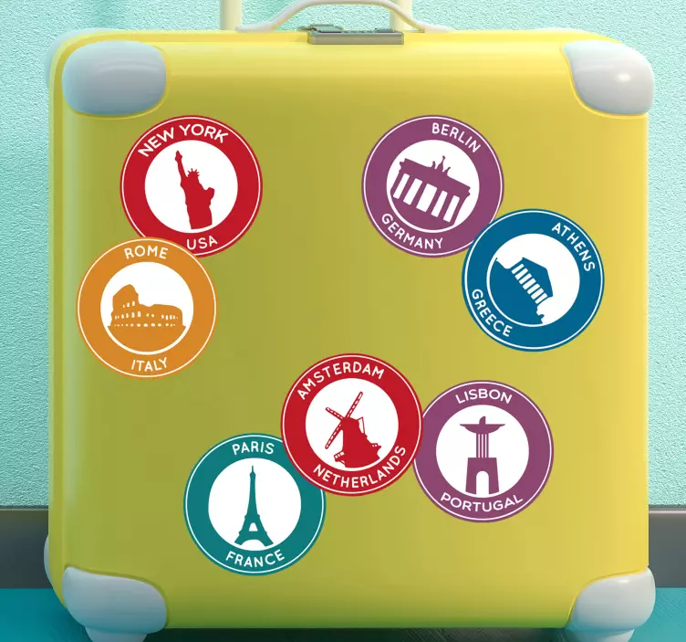 City Travel Icons tourism stickers - TenStickers