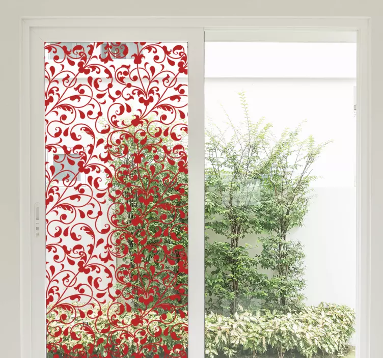 Colorful plant print window decal - TenStickers