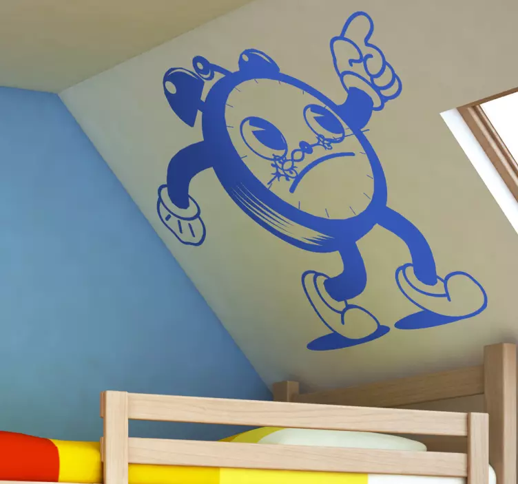 Clock Running Late Sticker - TenStickers