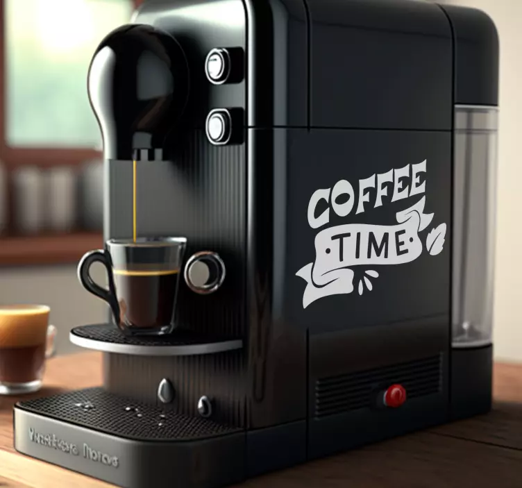 Coffee time appliance stickers - TenStickers