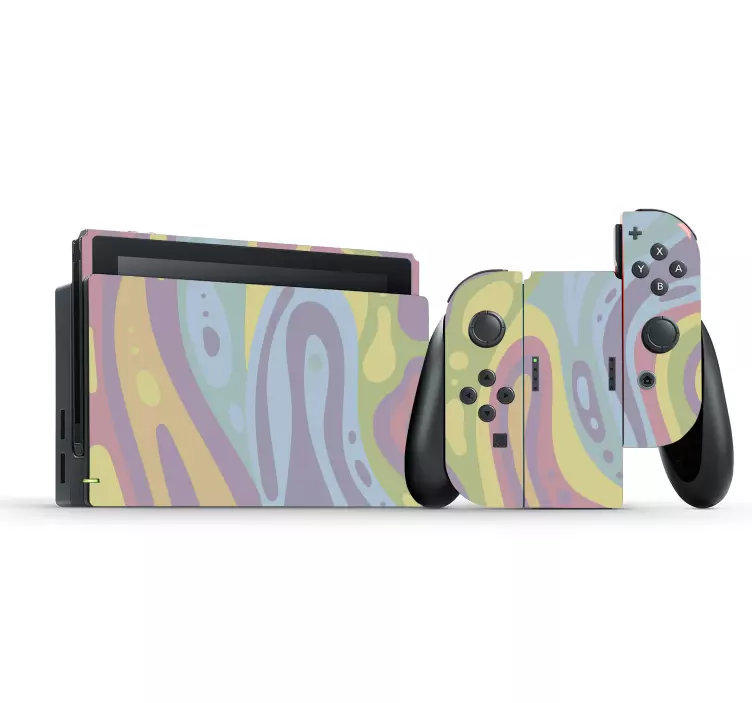 Colorful abstract strokes nintendo sticker - TenStickers