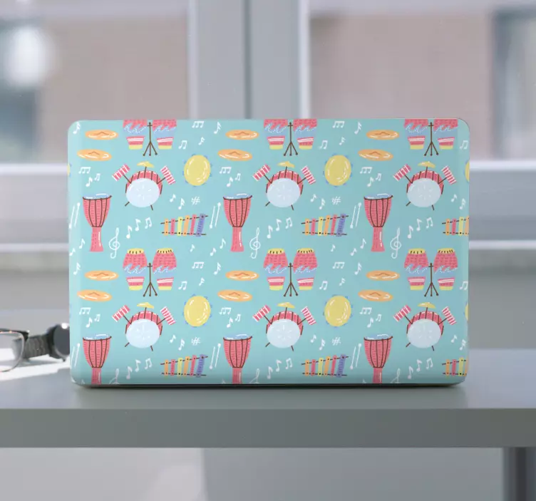Colorful Music Elements laptop skin - TenStickers