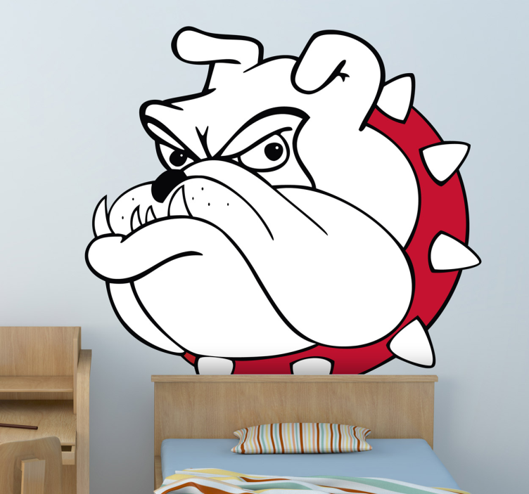 Colour Bull Dog Wall Sticker - TenStickers