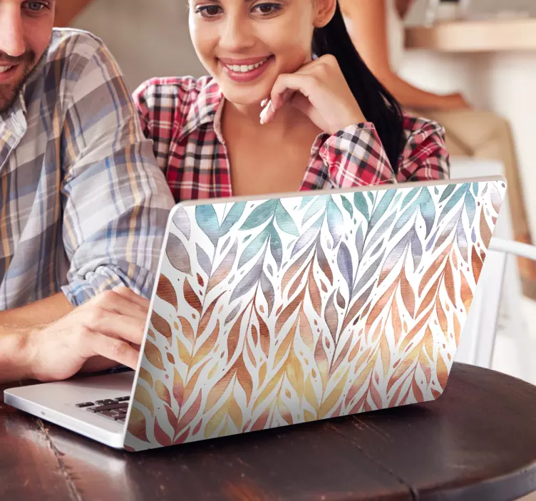 Colourful Leaves Laptop Skin - TenStickers