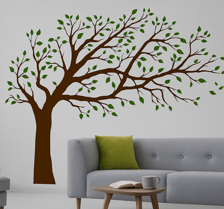 Colourful tree of truth living room wall sticker - TenStickers