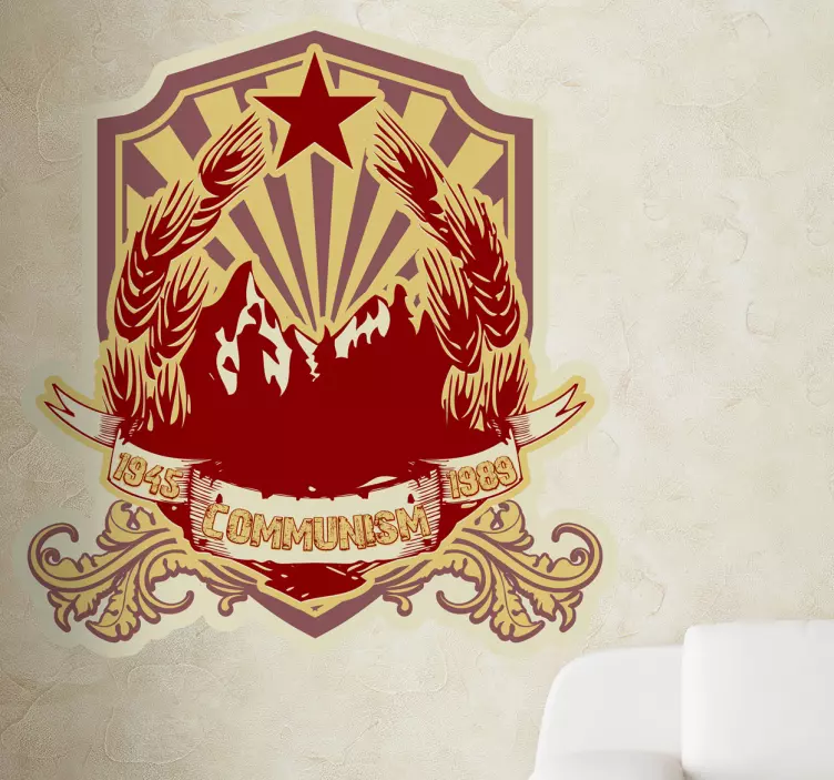 Communist Shield Wall Sticker - TenStickers