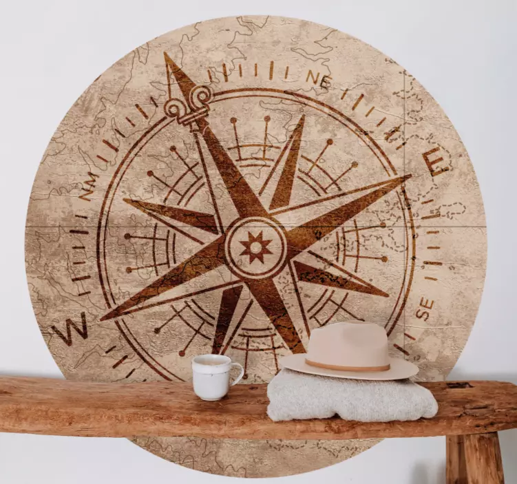 Compass Rose Design location sticker - TenStickers