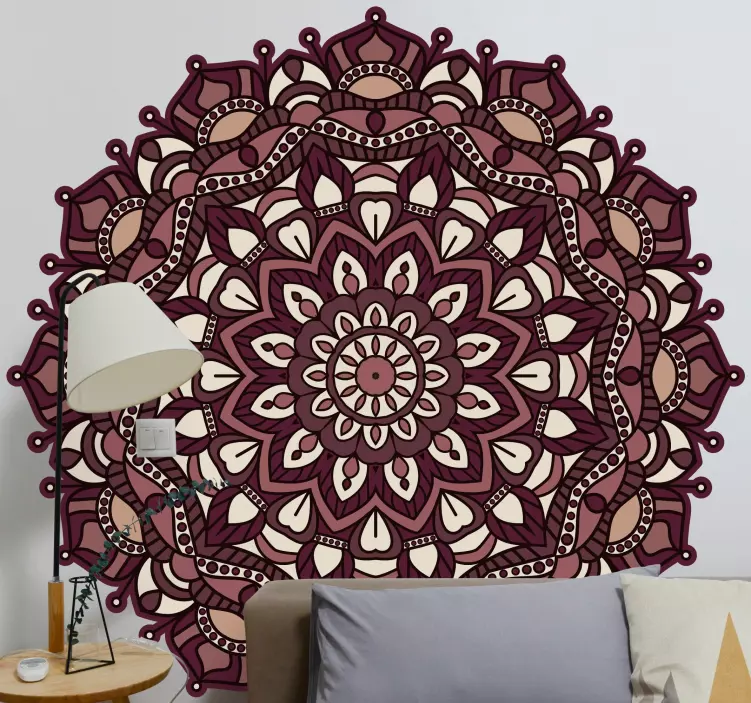 Complex Mandala Motif floral wall sticker - TenStickers