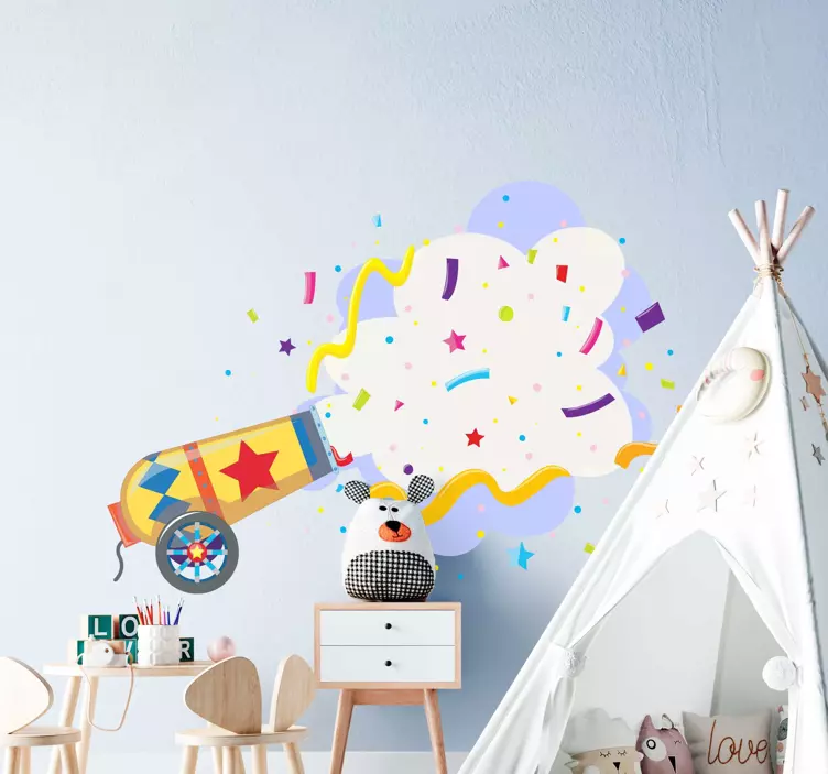 Confetti explosion wall sticker - TenStickers