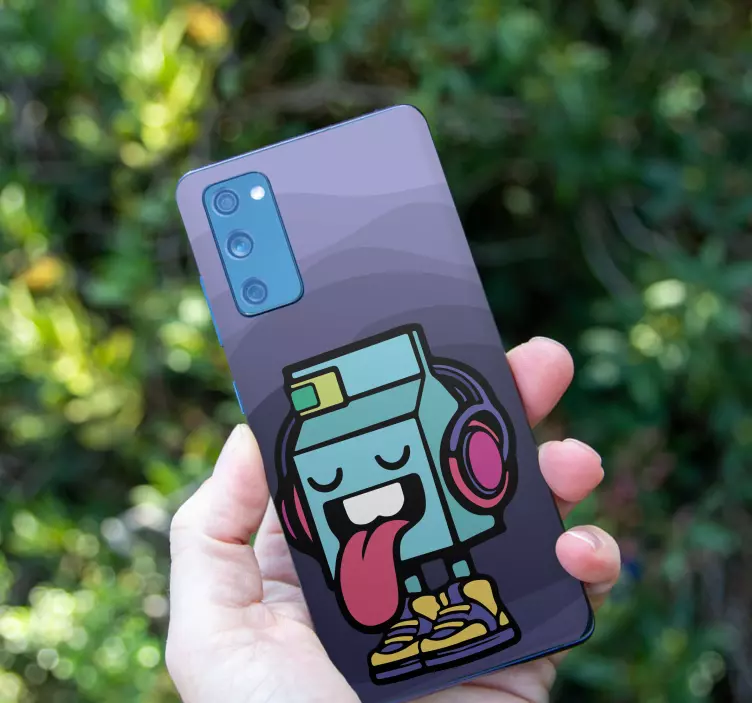 Machine sticking out tongue Samsung stickers - TenStickers