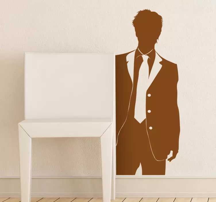 Cool Suited Guy Wall Sticker - TenStickers