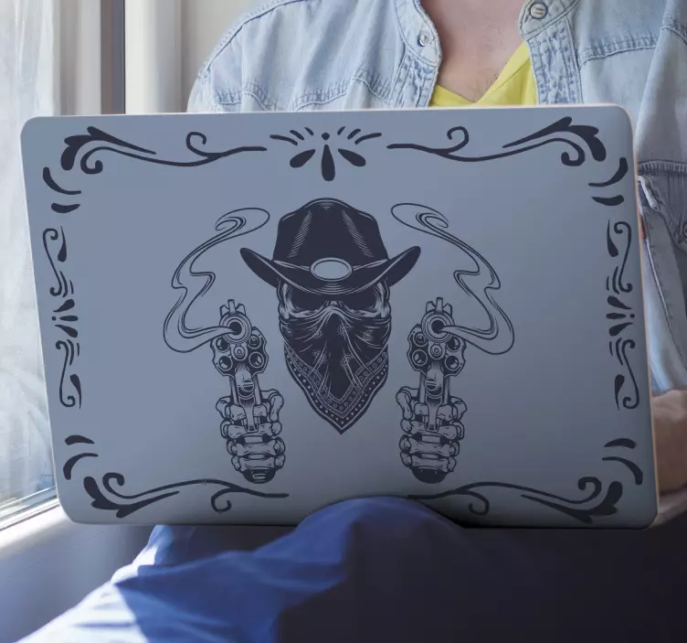Cowboy With Guns laptop skin - TenStickers