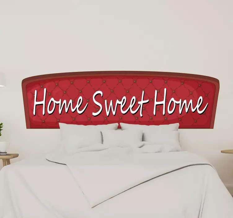 Cozy Abode headboard wall sticker - TenStickers