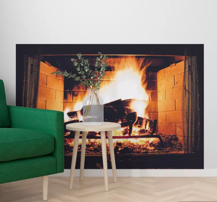 Cozy Fireplace Visual location sticker - TenStickers