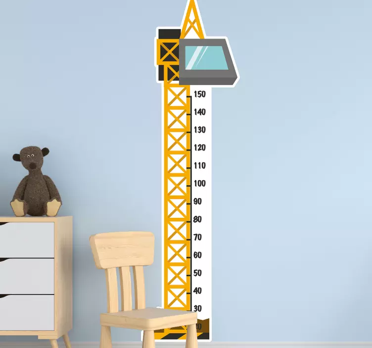 Crane meter height chart wall sticker - TenStickers