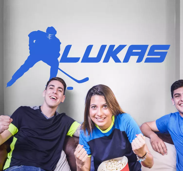 Custom Hockey Player decal - TenStickers