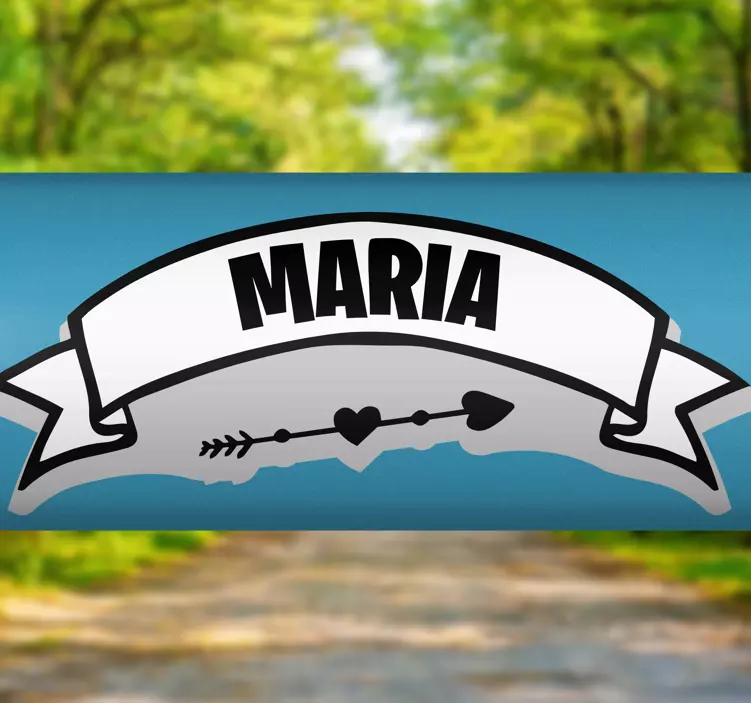 Custom Name Banner bike sticker - TenStickers