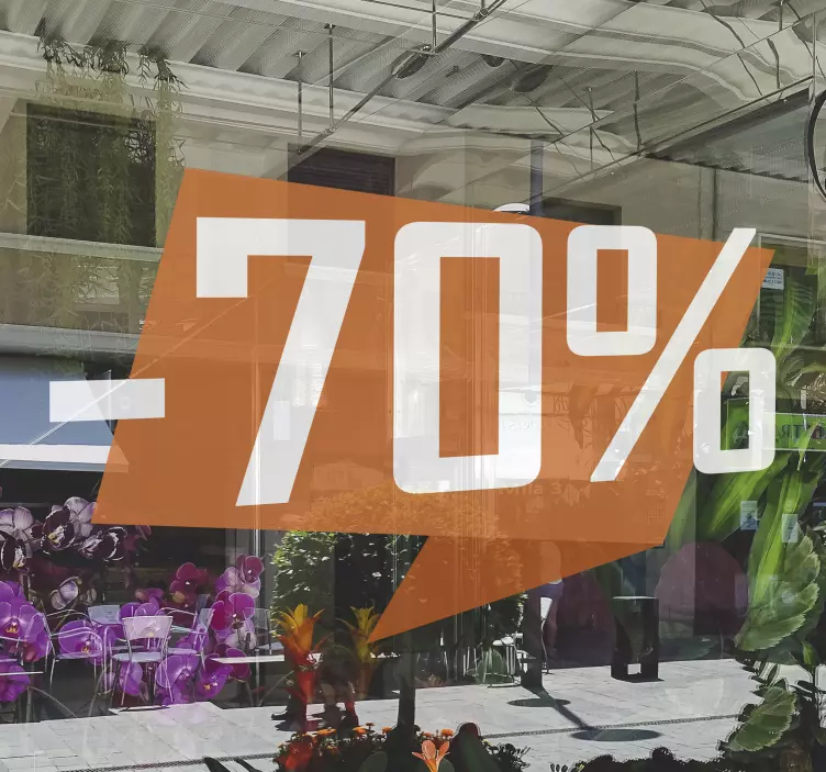 Customisable Discount Window sale sticker - TenStickers
