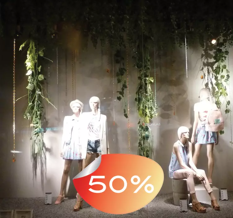 Customisable Red Offer Window Sticker - TenStickers