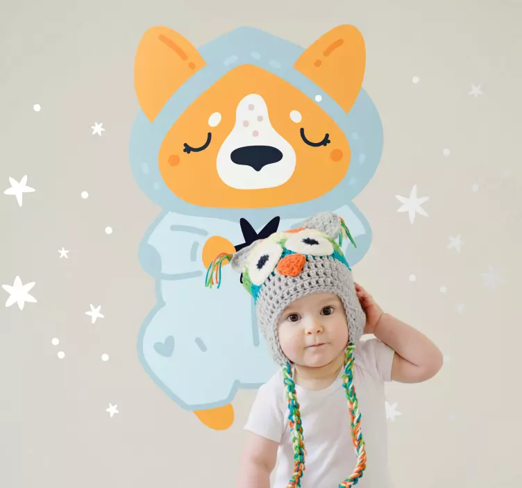 Cute Animal Character kid's sticker - TenStickers