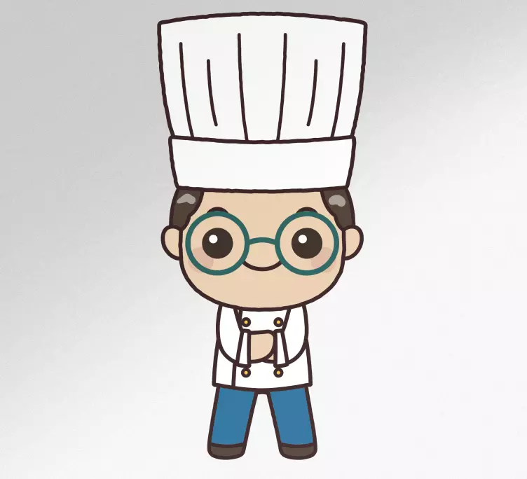 Cute little chef design wall decal - TenStickers