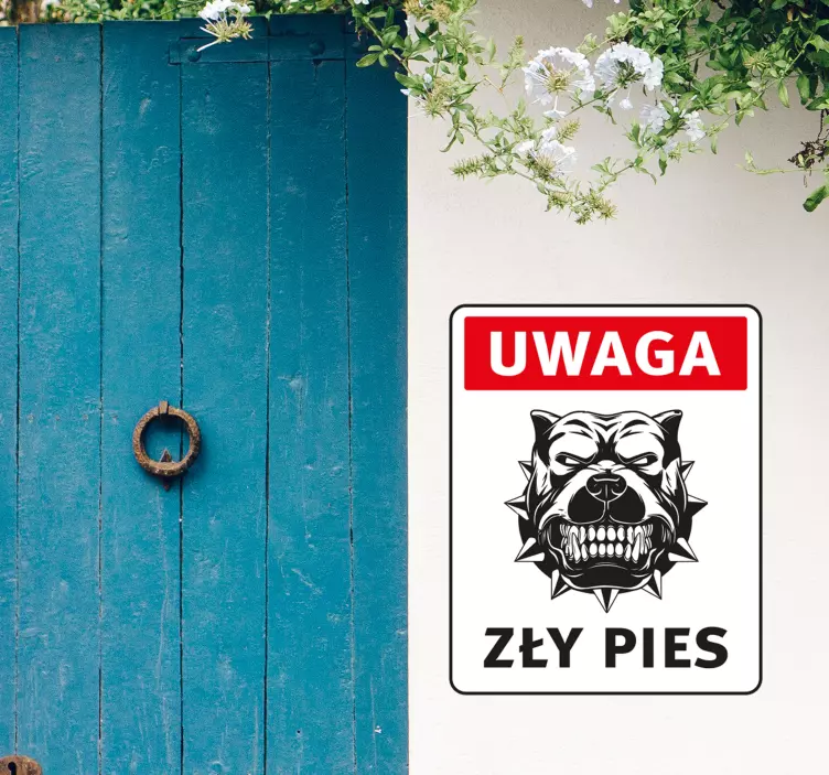 Dangerous dog  vinyl signage decal - TenStickers