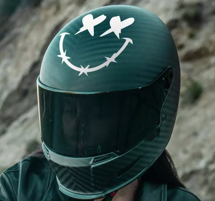 dead smile motorcycle decal - TenStickers