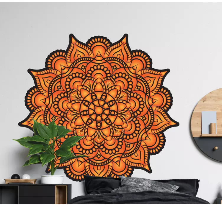 Decoration wall sticker mandala floral design - TenStickers