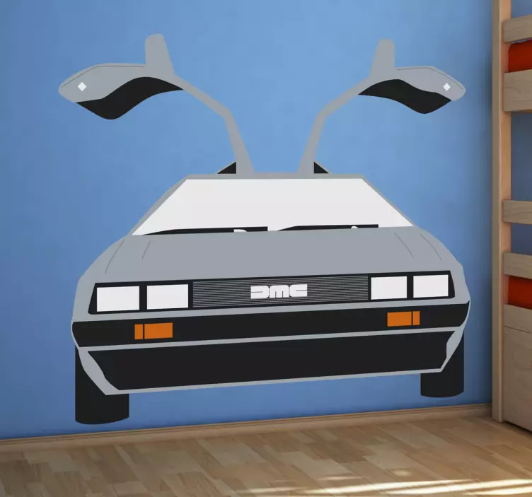 Delorean 80ies Cinema Wall Sticker - TenStickers
